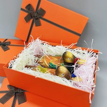 목각 나무 원앙 전통 장식품 2P세트 선물포장 인테리어소품 외국친구선물