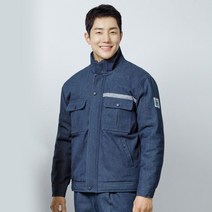 파브 데님 청작업복 상의 하의 용접복 정비복 방한복, 38