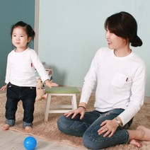 코코바닐라 긴팔 모던 포켓T 가족티