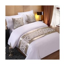 샴페인 꽃 침대보 침대 러너 던져 침구 싱글 퀸 킹 침대 커버 타월 홈 호텔 장식 5, 1pc Pillowcase, Champagne