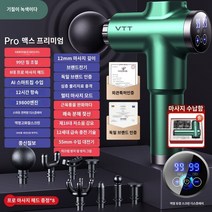 VTT 근막 총 근육 마사지 악기 스틱 미니 자궁 경부 막 총 근육 막 총 음소거 전문 자궁 경부 척추 허리 뒤로, J.Pro Max 고급 모델/그린 19800rpm