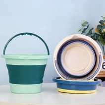 Z3JC 캠핑 휴대용 접이식 플라스틱 실리콘 물통, Z3JC 6L, 녹색