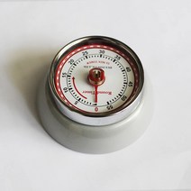 쿠킹타이머 디지털 주방 타이머 일본 덜튼 메탈 키친 카운트다운 베이킹 조리 알림 원형 마그네틱 냉장고 부착, 06 실버 그레이
