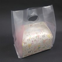 HD 투명 링 손잡이 비닐쇼핑백 투명쇼핑백 도시락봉투 배달봉투 24호-100매