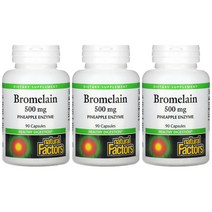 2+1 네추럴팩터스 브로멜라인 500mg 브로멜라민 90캡슐 아나나스 파인애플 추출물