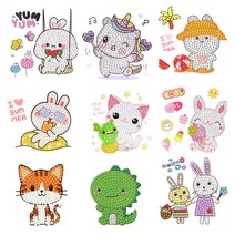 어린이 보석 십자수 카네이션 비즈 큐빅 만들기 세트 재료 diy, 1개, 20_갈색강아지