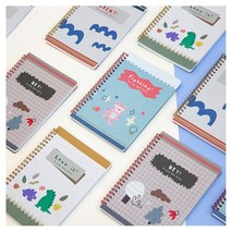 오썸 트윈링 노트 2개 귀여운 캐릭터 공책 연습장 77873EA, hey