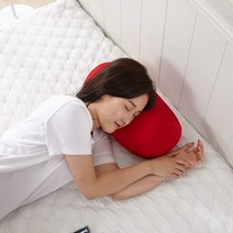 Zaza 떡볶이베개 발쿠션 등받이틈새쿠션 놀이방 침대 떨어짐방지 마이크로에어볼 38cmx15cm, 오렌지