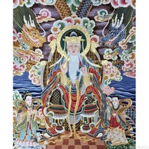 용왕 탱화 보석십자수 재료 세트 만들기 불교 무속 비즈 큐빅 공예, 90x110cm 전체 원형 큐빅