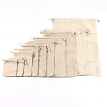 린넨 무지 주머니 면 파우치 친환경 포켓 커피 편백 방향제 향기 천연비누 포장 조리개 13x18cm