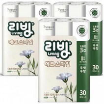 삼정 리빙 3겹 데코 에코 스마일 화장지(재생) 22m*30롤*3pack
