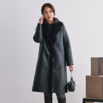 이헌영 NC09 양면 인조 무스탕 블랙 21DT1008H1