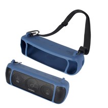 ANKER 사운드코어 모션플러스 전용 실리콘 하우징 범퍼 케이스 + 어깨 스트랩 + 카라비너, NAVY