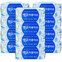 땡큐미용티슈 200매 x 12팩 천연펄프 각티슈