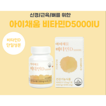 비타민D추천 비타민D5000IU 비타민디 비타민D결핍 성인용 아이채움 비타민D5000IU, 1개월분 1통