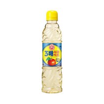 오뚜기 시큼한 신맛 풍미 3배 사과식초 발효 500ml 초간장 나물무침 가정식 자취음식, 2개