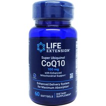 Life Extension 라이프 익스텐션 슈퍼 유비퀴놀 COQ10 코큐텐 100mg 60정, 1개