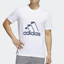 아디다스골프 GR3126화이트 2021 남성 클럽 로고 라운드 티셔츠