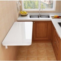 53182 주방 접이식 보조 테이블 식탁 주방 선반, 흰색70*50