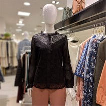 블루페페 NC14 퍼프소매 레이스블라우스 P222PSC901