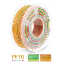 가정용 3d 레이저 프린터 대형 프린팅 재료 7 색 petg 인쇄 필라멘트 1.75mm 1kg fdm 및 인쇄 펜 공차-0.02mm, 애완용 무지개, 씨엔