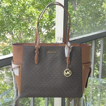 마이클코어스 Michael Kors 여성 레이디 대형 PVC 가죽 지갑 숄더백 토트백 브라운 핸드백