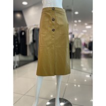 [보브] 버튼업 슬릿 레더 스커트 7111335201 뉴코아일산