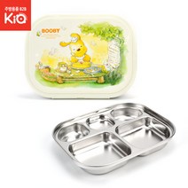 부비 락도시락 스텐급식식판 유치원 어린이집도시락, 부비락(식판+뚜껑)