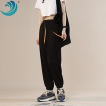 여성 봄여름 신상품 배기 배기핏 트레이닝 웨어 휴가 와이드 팬츠 골프 바지