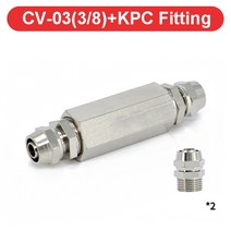동관부속 황동 공압 체크 밸브 전체 포트 편도 비복귀 공기 압축기 18 14quot, cv-03 w kpc, 6mm 피팅으로, 1개