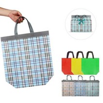 다용도 장바구니 모음전! 부직포가방 코팅백, 04.체크코팅백(중)색상랜덤