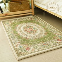 고르소 에스닉 페르시안 발매트 현관 욕실 주방 화장실 매트, 엔틱그린