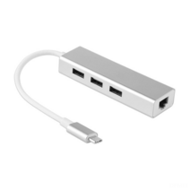 DFMEI Type-C 확장 도크 USB 허브 타입 C에서 100m 메시 프리 드라이브 라인 카드 RJ45 허브, 금
