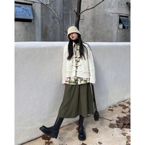 A라인 여성 코듀로이 긴 치마 데일리룩 앞트임 빅사이즈 옆트임 밴딩 하이웨이스트 니뽄스타일 가을