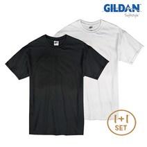 [길단] 76000 프리미엄 무지반팔티 2PACK