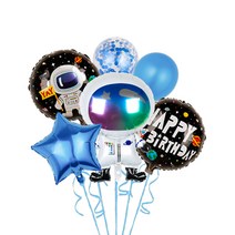 생일 풍선 레터링 6pcs 우주 비행사 호일 풍선 행성 헬륨 글 베이비샤워 생일 파티 꾸미기, 03 1set