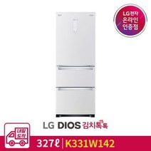 LG전자 [내일도착] LG DIOS 김치톡톡 스탠드형 김치냉장고 K331W142, 없음