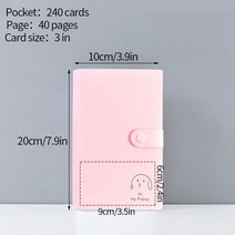 포카홀더 64/80 포켓 사진 앨범 3 인치 투명 포토 카드 홀더 인스탁스 미니 스토리지 책 명함 앨범 사진 수집, 01 3in (80 pockets)