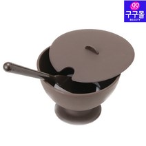 [구구몰] 뷰티실리콘볼(뚜껑포함) + 뷰티스파츄라 세트 /팩도구/마사지용품/피부미용재료, 브라운세트(29474+29476)