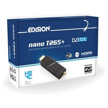 Edision 셋톱박스 Nano T265+ 지상파 Dvb T2 및 케이블 C Ctt3