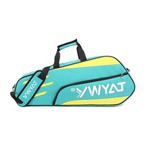 키밍 다용도 스포츠 테니스 라켓 가방 백팩 슬링백 H3596, 민트 옐로우