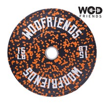 와드프렌즈 오렌지 플렉 올림픽 범퍼 플레이트 원판 15LB (2PCS)