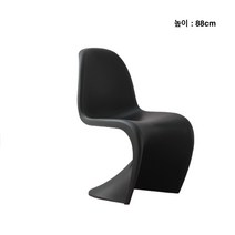 북유럽의자 모던의자 등받이의자 카페의자 거실용 테라스용 심플의자 인테리어의자, 블랙 대형
