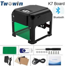레이저 각인기 마킹기 로고 프린터 미니 작업 영역 각인 기계, Bluetooth Black K7+US plug