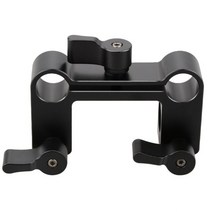 Camvate 15mm 로드 오프셋 레일 블록 클램프 dslr 카메라 숄더 리그핸들 그립매트 박스플래시 라이트led 라이트용 4개의 구멍 포함, 검은 색