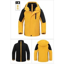 야외 겨울 어린이 재킷 플러스 벨벳 농축 남성 및 여성 중년 쓰리인원 투피스 분리형