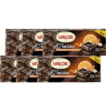 발로르 82프로 다크 초콜릿 오렌지 아몬드 200g Valor Chocolate Negro 82 Naranja Almendras, 6팩
