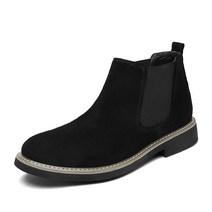 남성 스웨이드 첼시 부츠 남자 앵클 부츠 패션 가죽 캐주얼 웨스턴 부츠 워커 Mens Suede Chelsea Boots Fashion Leather Casual Booties