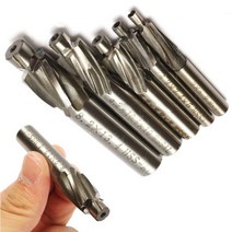 갓다 자동스트리퍼 5pcs 4 플룻 카운터 싱크 파일럿 보어 커터 HSS 플랫 볼트 홀 캡 나사 밀링 공구 M3-M8, 한개옵션0