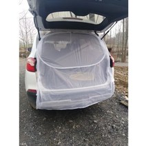꼬리 차량용 카 원터치차박 텐트 모기 스크린 도어 야외 캠핑 캠핑, 싱글 랩 화이트 미디엄